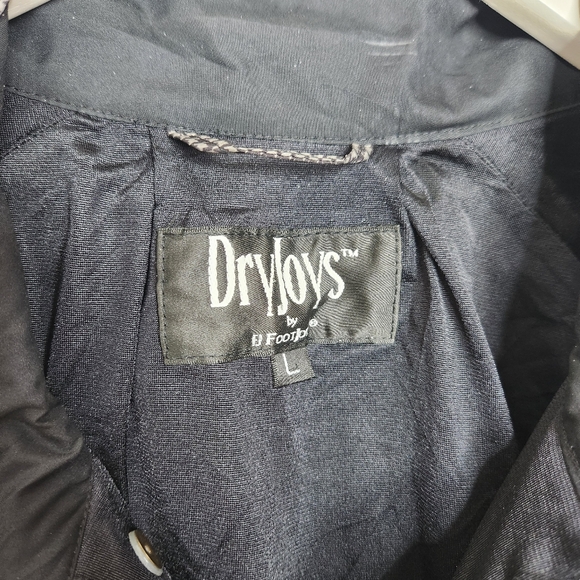 Men's DryJoys By FootJoy Houndstooth Black Beige Rain Golf Jacket Size Large - Picture 6 of 14